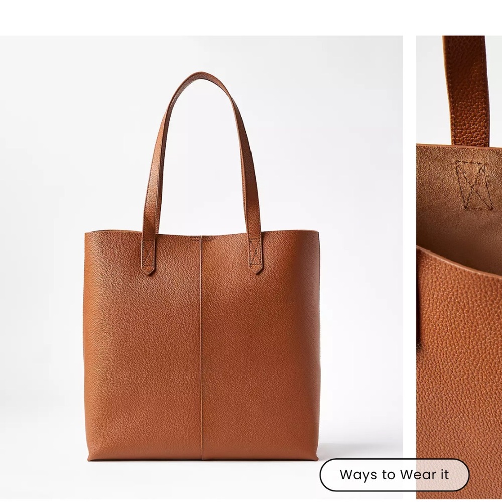 Ann Taylor Loft Leather Tote Bag